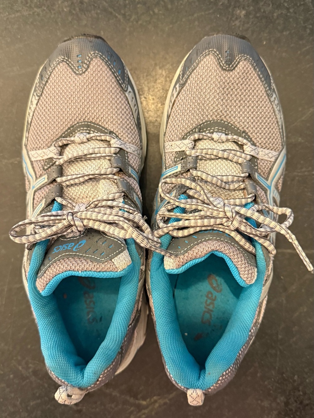 Asics Gel-Enduro 6 Womens 8 Gray Teal Comfort Trail Running Shoes - Picture 2 of 8